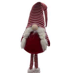 30” Standing Garden Christmas Santa Gnome with Braided Beard